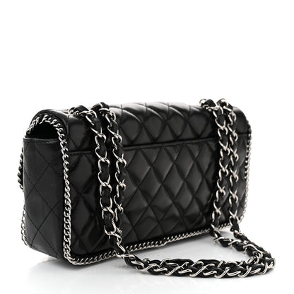 Chanel Lambskin Quilted East West Chain Around Flap Black 3 of 11