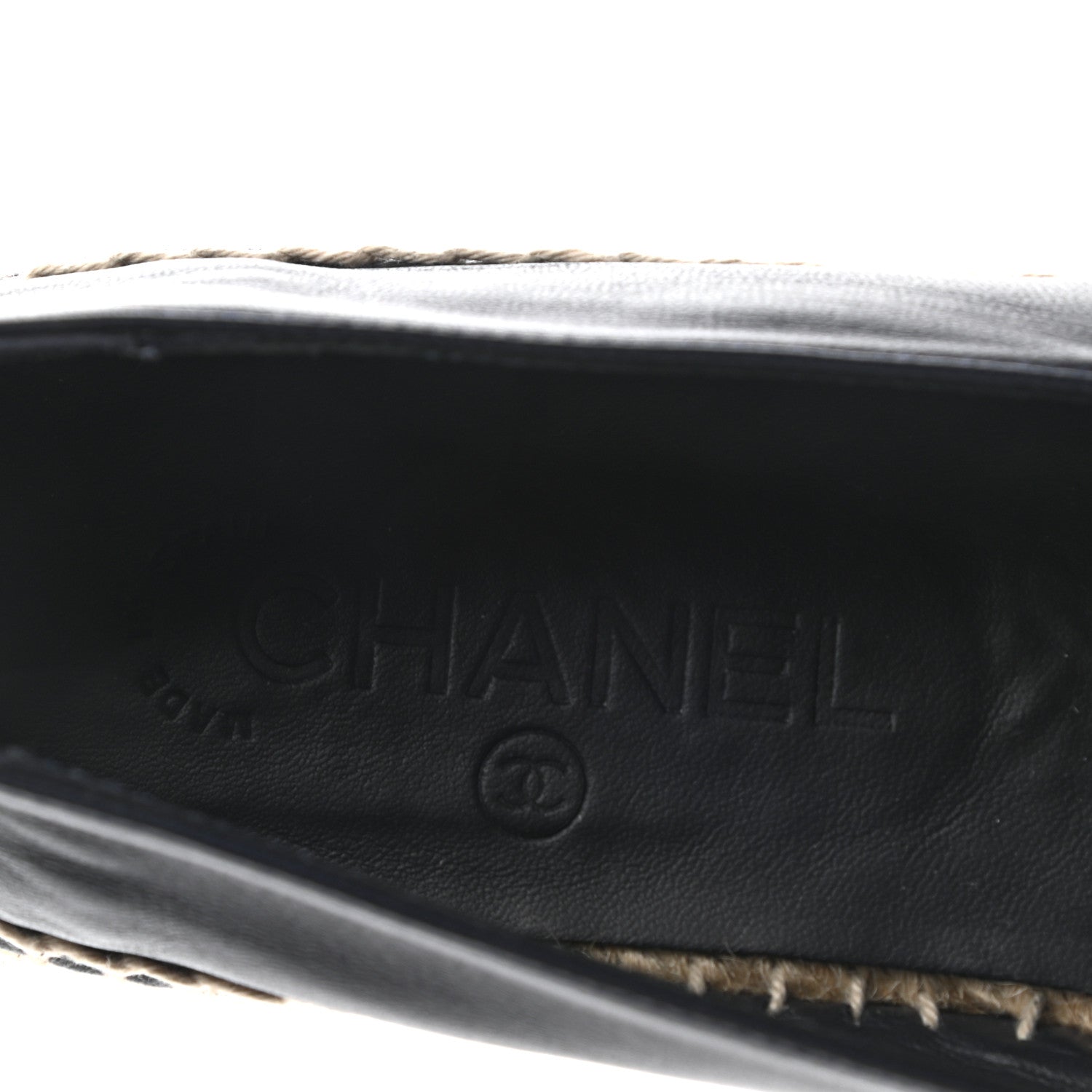 Chanel Lambskin CC Espadrilles 39 Navy Blue Dark Grey 8 of 11
