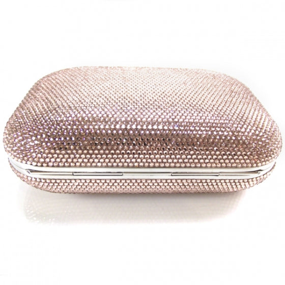 Swarovski Crystal Minaudiere Clutch Pink