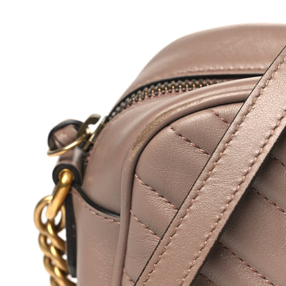 Gucci Calfskin Matelasse Small GG Marmont Chain Shoulder Bag Porcelain Rose 12 of 12