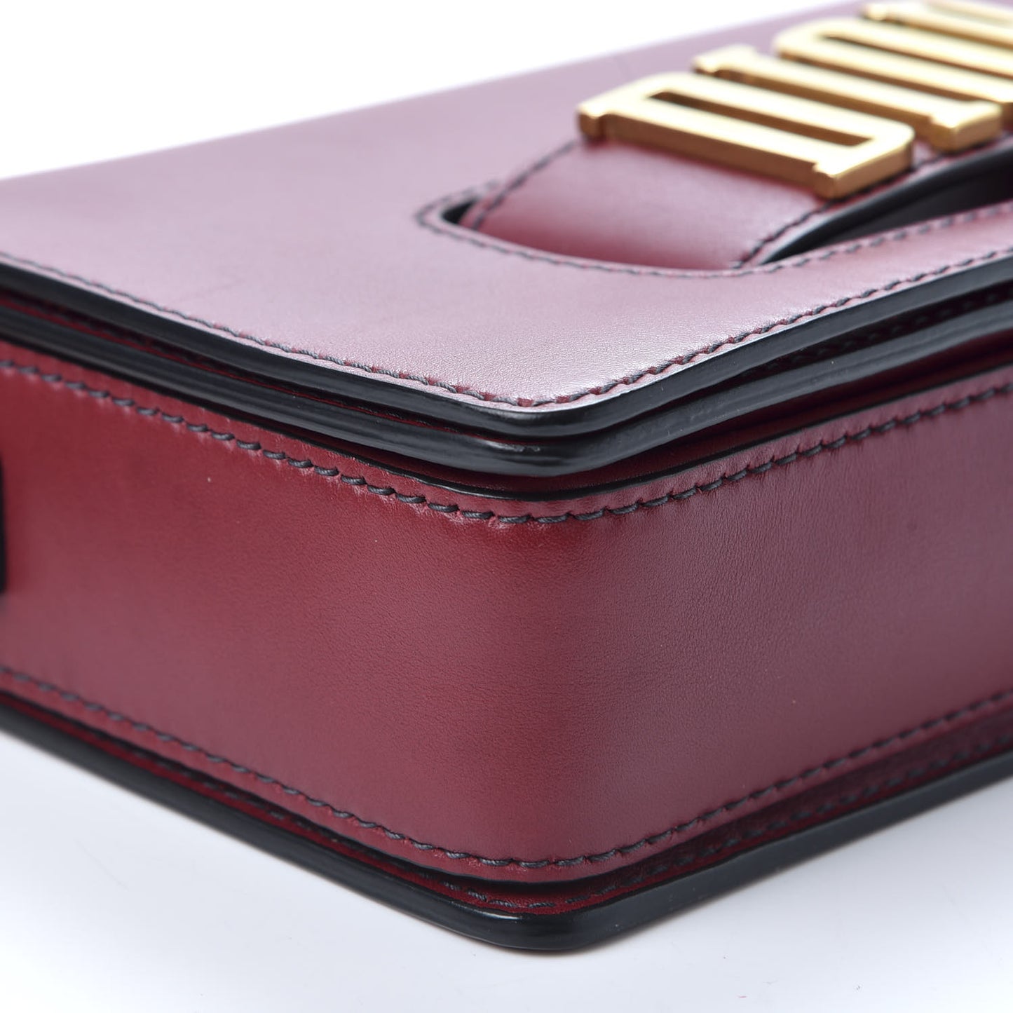 Smooth Calfskin Dio(r)evolution Flap Bag Dark Red