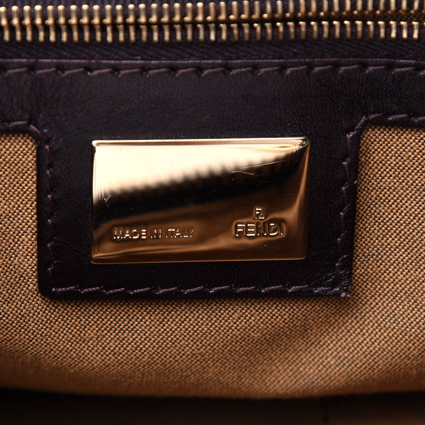 Zucca Small Chef Chain Hobo Tobacco