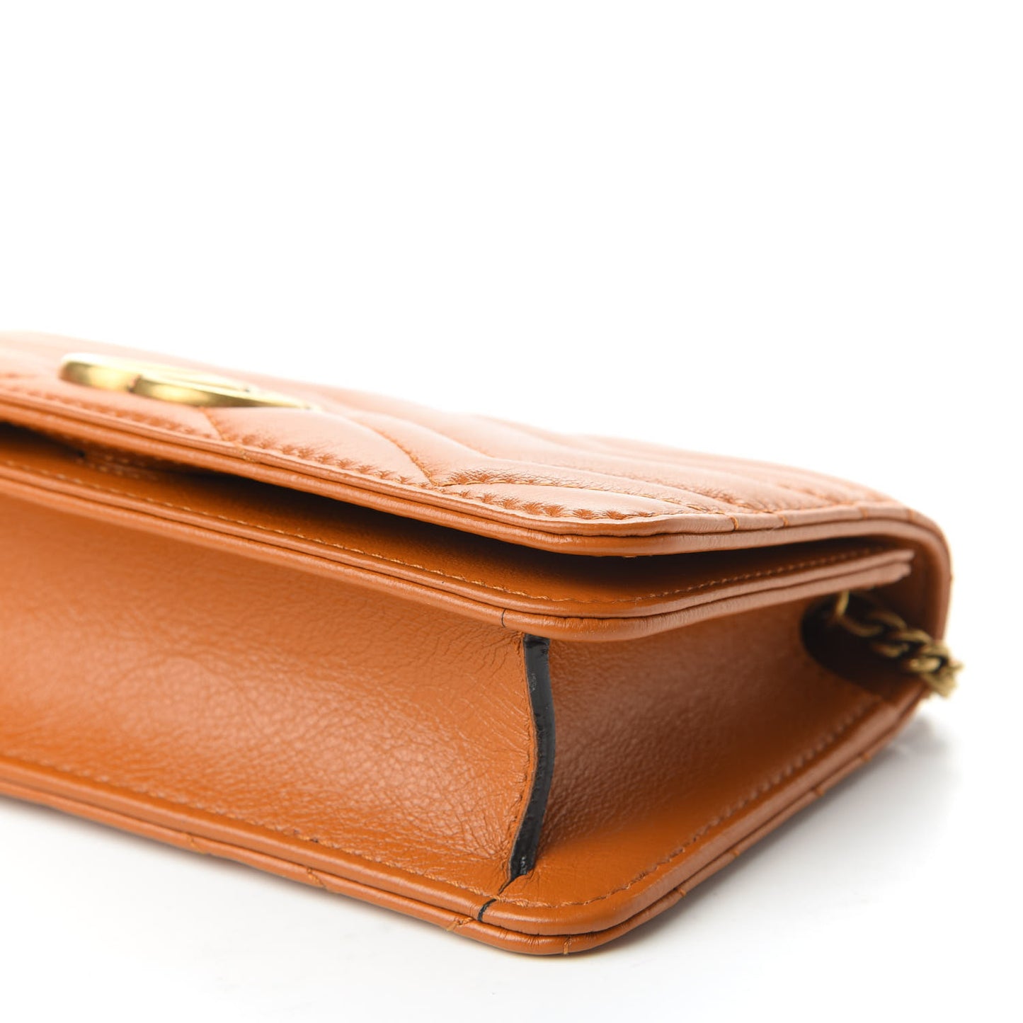 Calfskin Matelasse GG Marmont Mini Bag Cognac