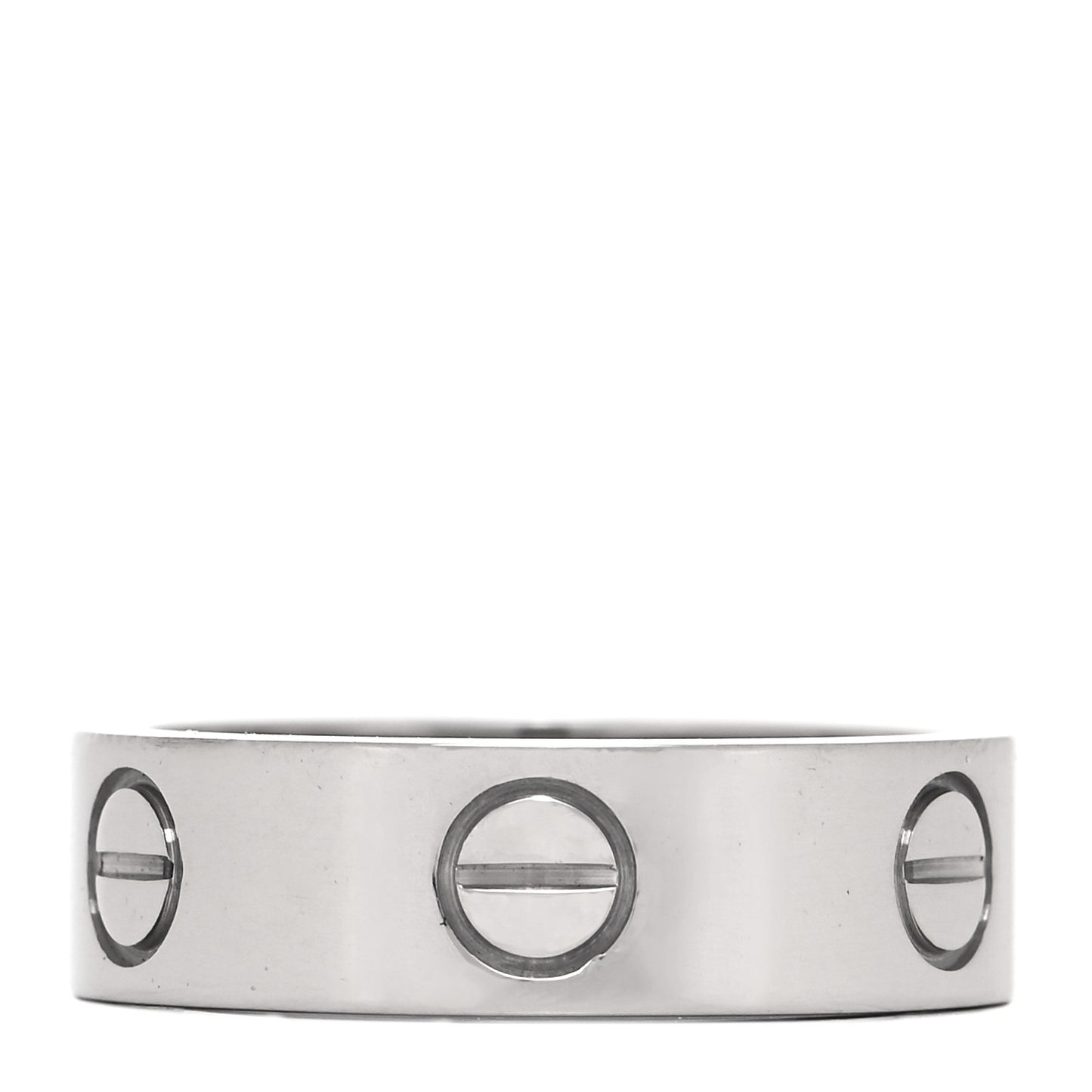 18K White Gold 5.5mm LOVE Ring 52 6