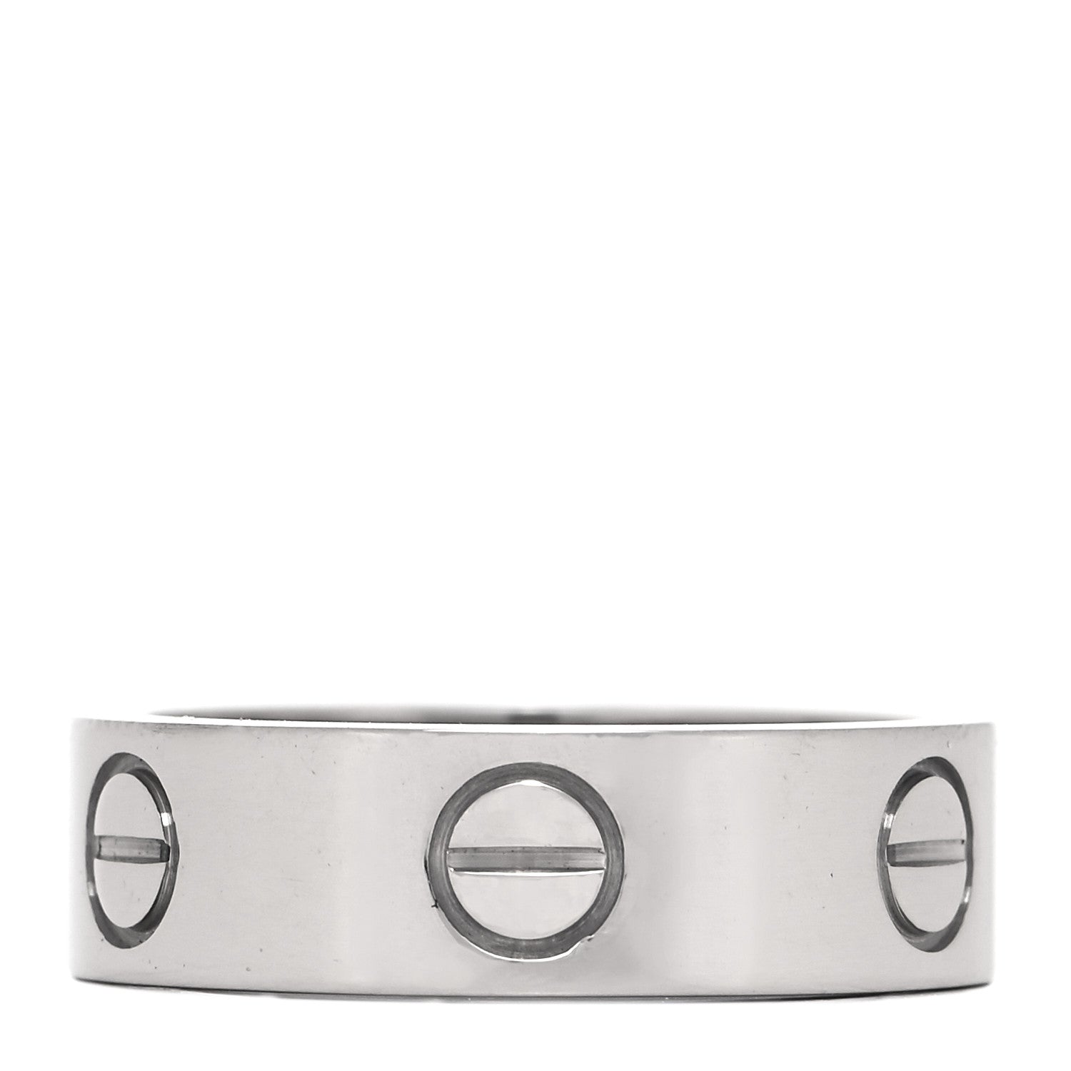 Cartier 18K White Gold 5.5mm LOVE Ring 52 6 2 of 10