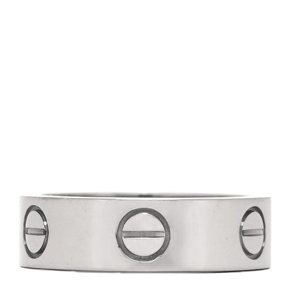 Cartier 18K White Gold 5.5mm LOVE Ring 52 6 2 of 10