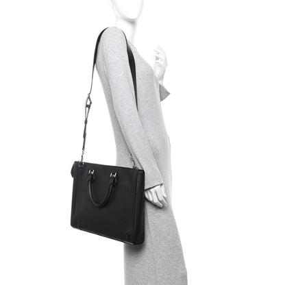 Louis Vuitton Taiga Slim Briefcase Black 2 of 9