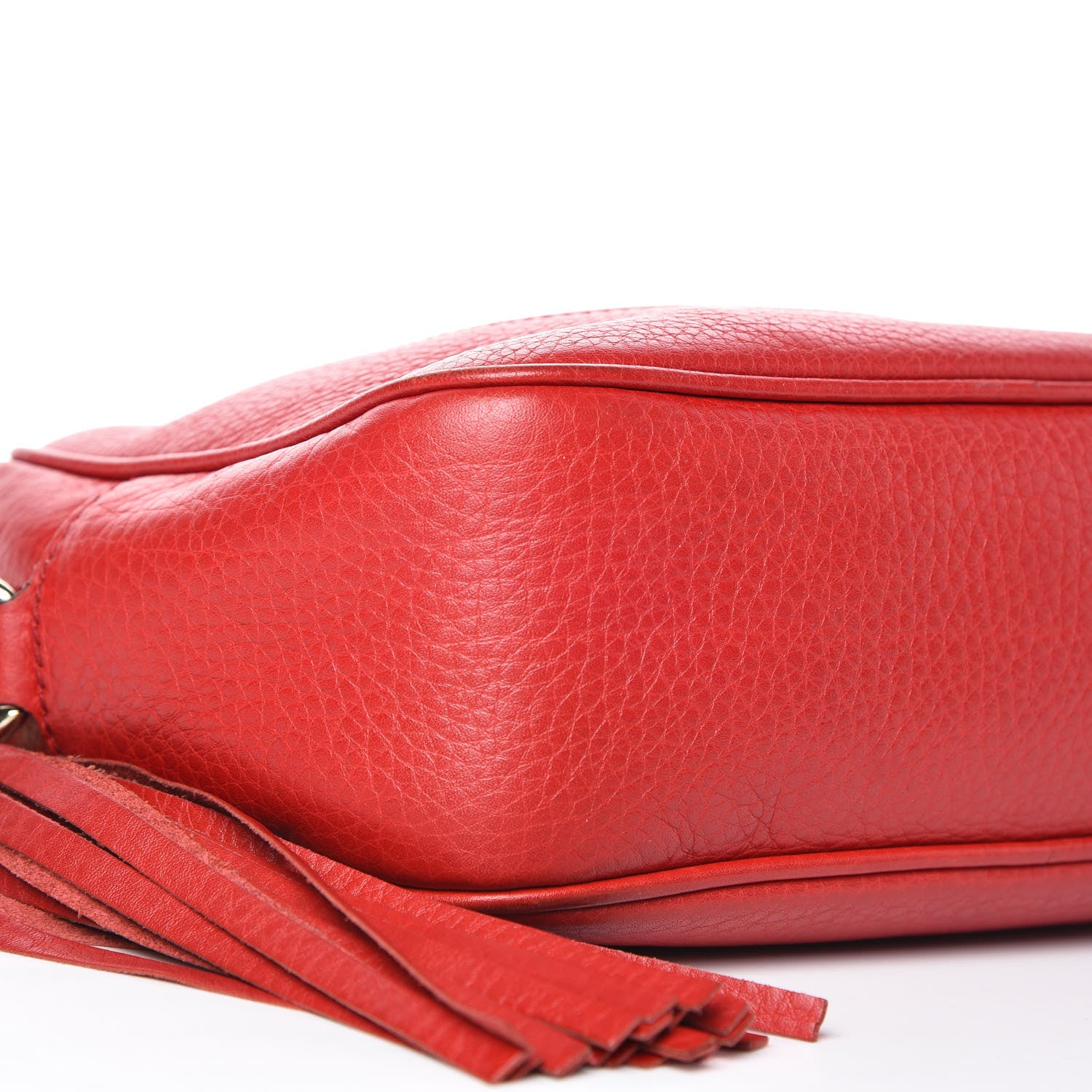 Gucci Pebbled Calfskin Small Soho Disco Bag Tabasco Red 5 of 16