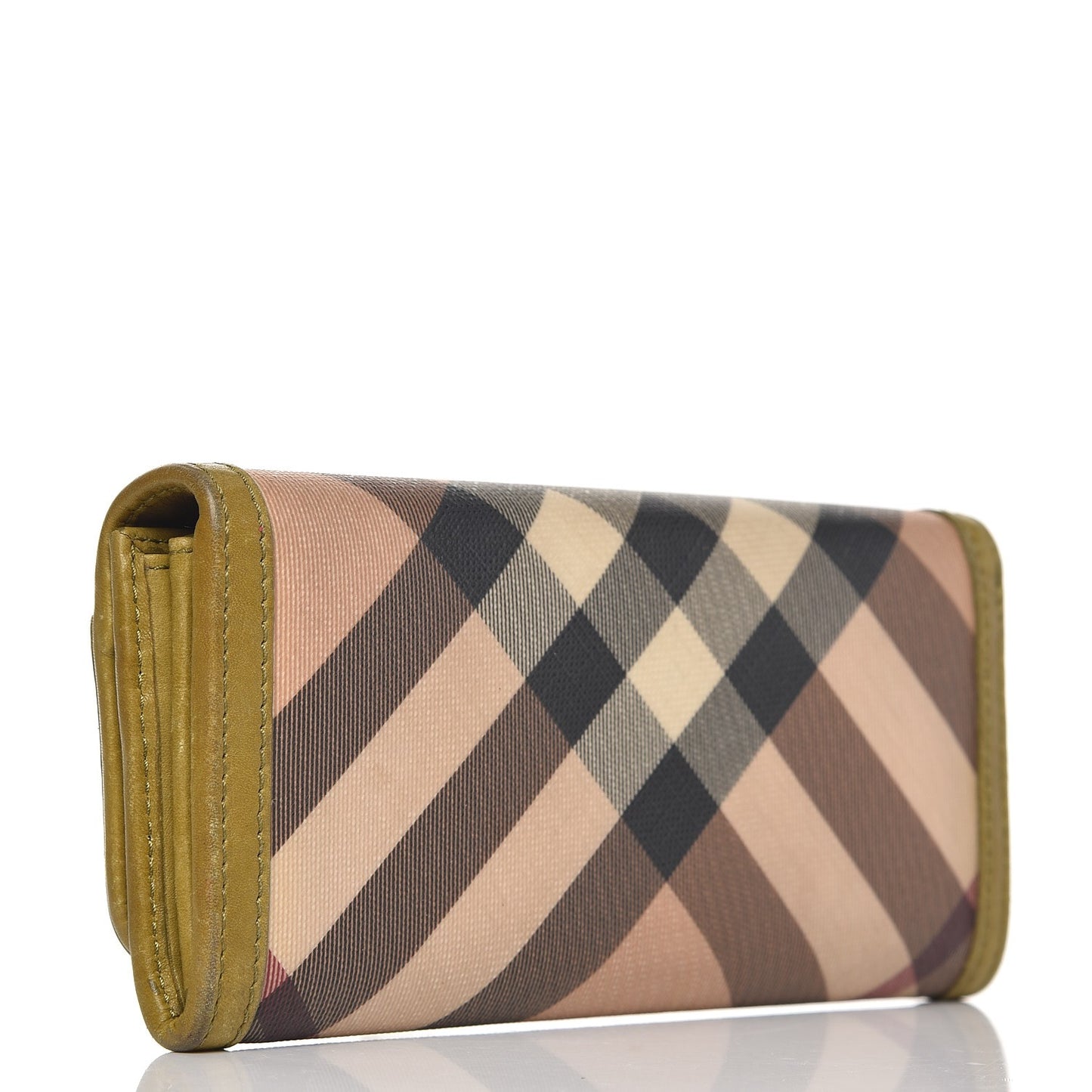 Nova Check Mega Stud Continental Wallet Green