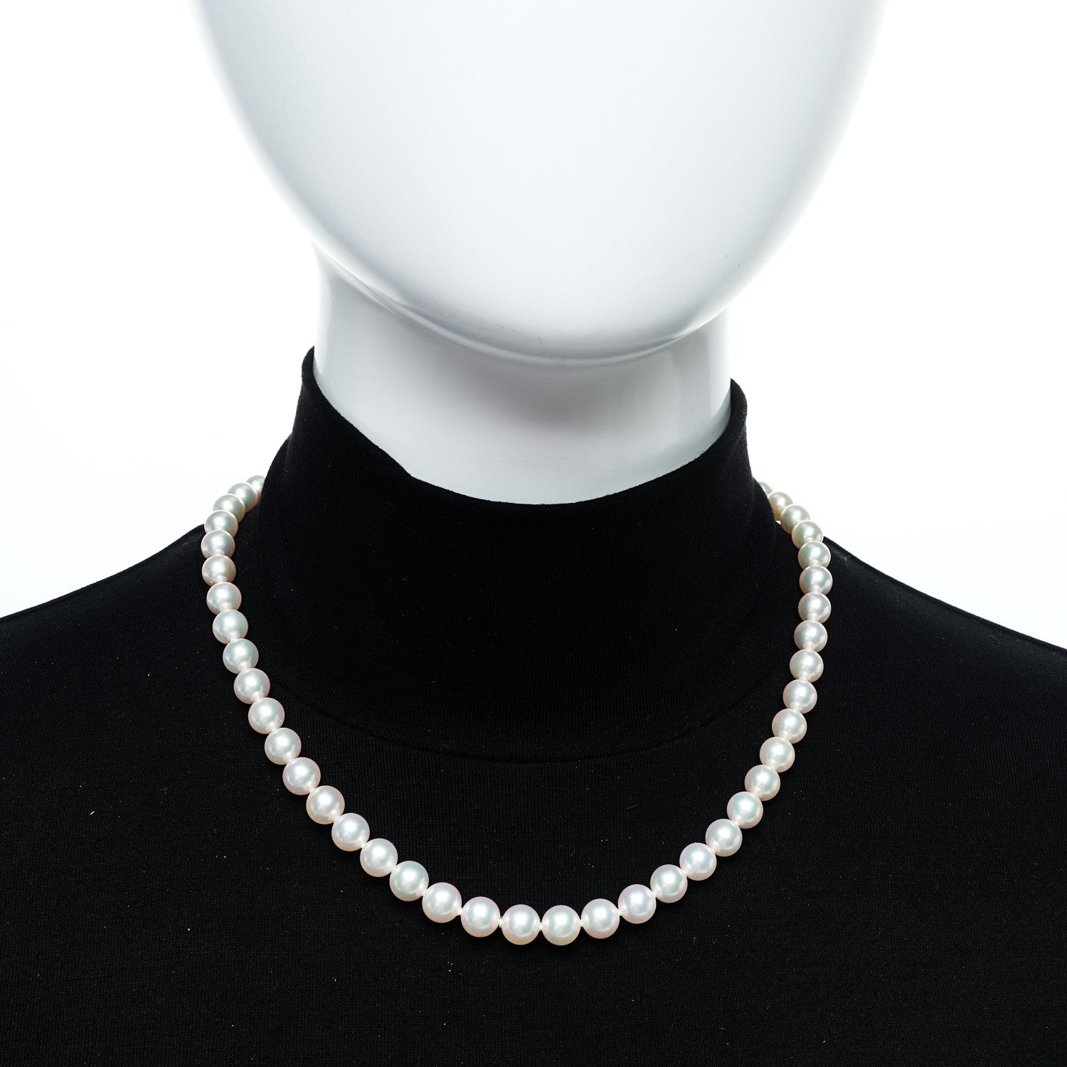 Mikimoto 18K Yellow Gold Akoya Cultured Pearl 7.5-8mm Strand Necklace 2 of 6