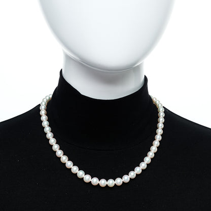 Mikimoto 18K Yellow Gold Akoya Cultured Pearl 7.5-8mm Strand Necklace 2 of 6