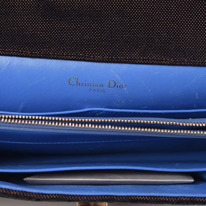 Christian Dior Velvet Monogram Diorama Satchel Plum Blue 6 of 16