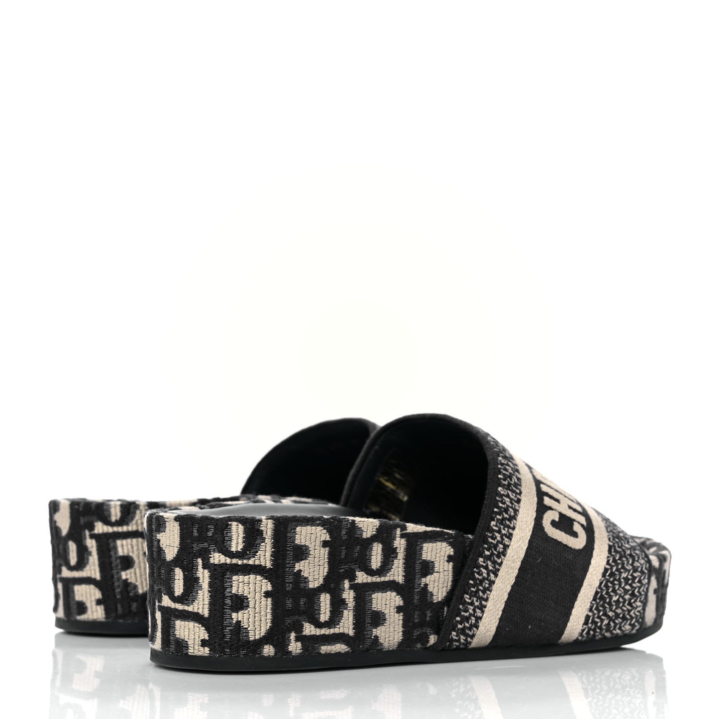 Oblique D-Way Platform Slide Sandals 36 Deep Blue