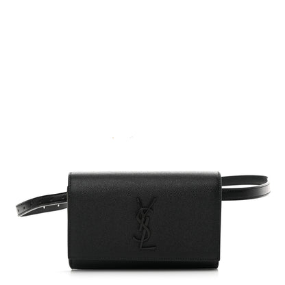 Saint Laurent Grain De Poudre Monogram Kate Belt Bag Black 1 of 9