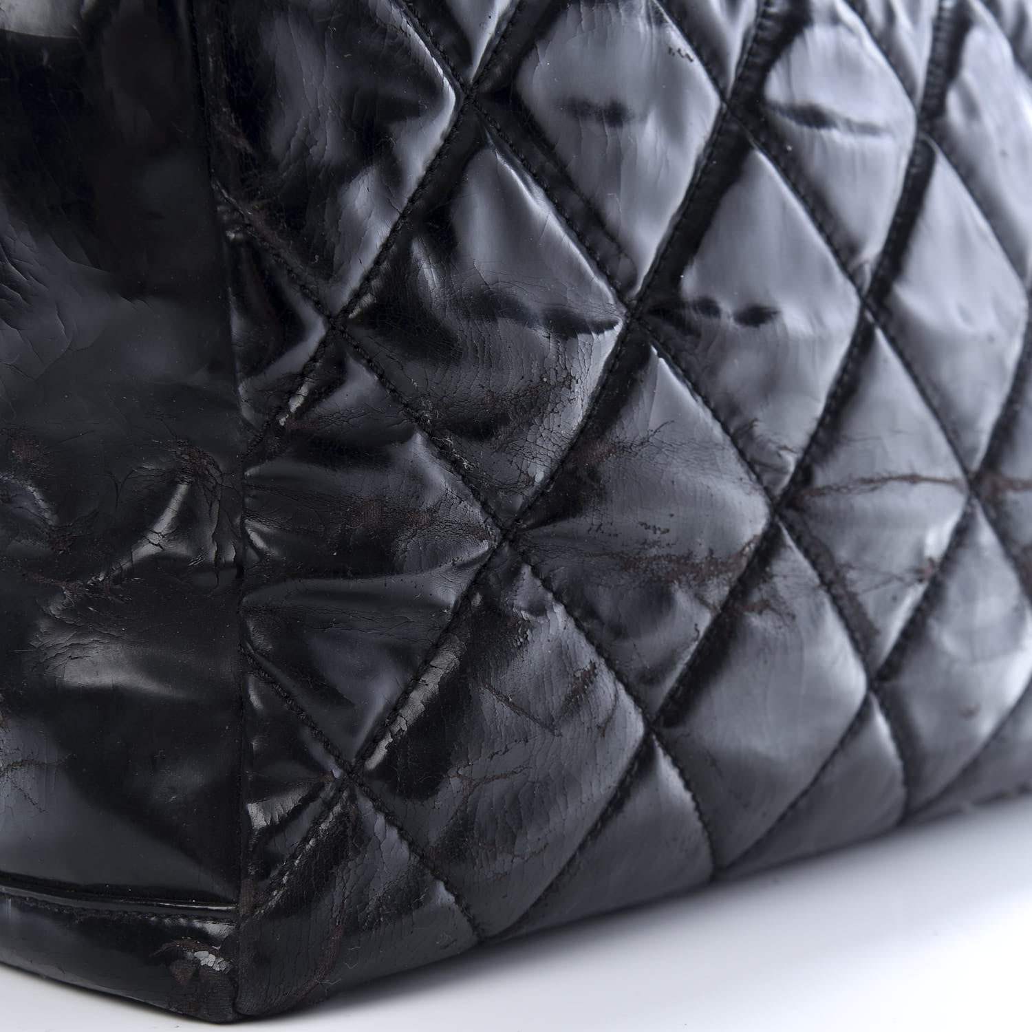 Chanel Vinyl Quilted Large Paris Biarritz Tote Black 9 of 11