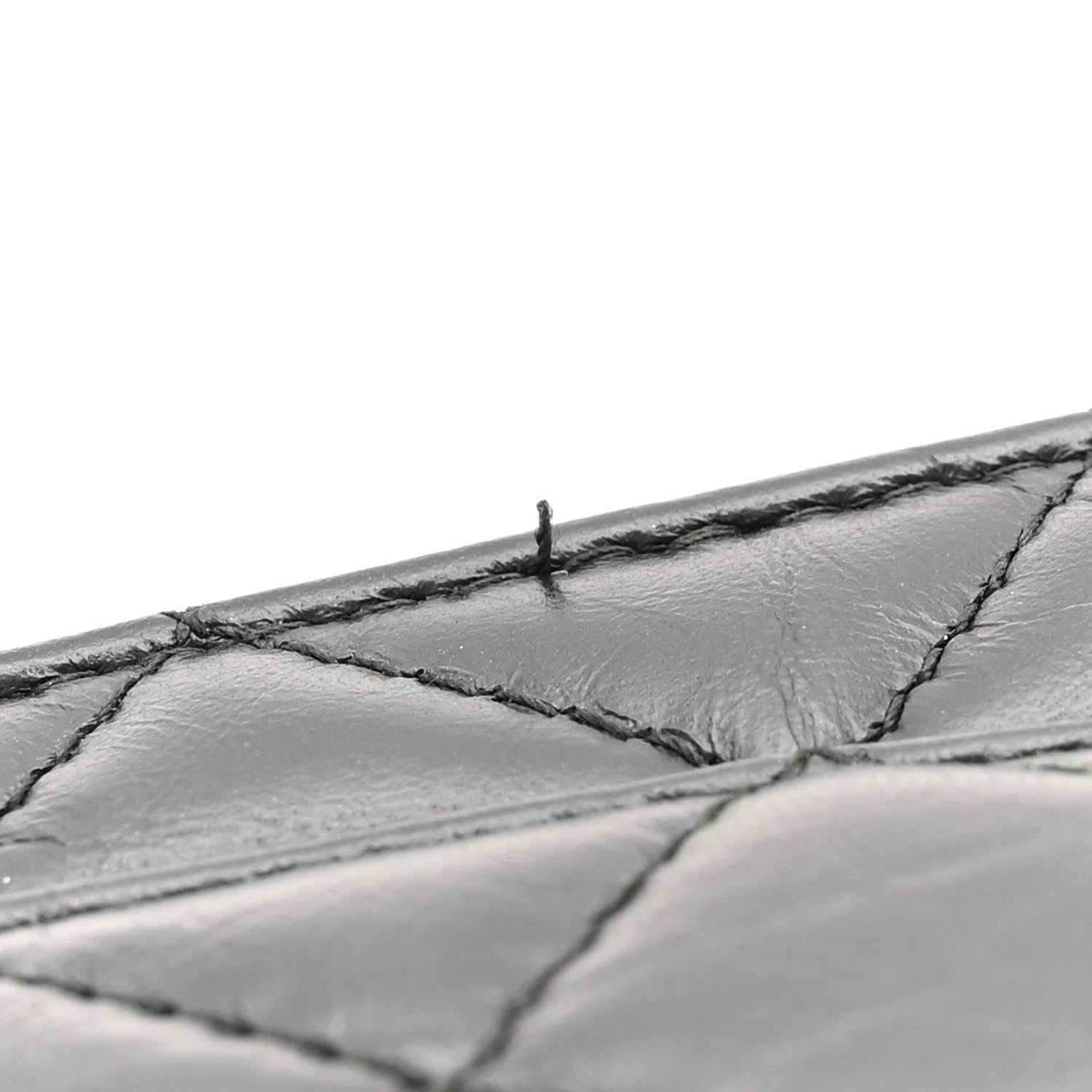 Chanel Aged Calfskin Quilted Lucky Charms 2.55 Reissue Wallet On Chain WOC Black 12 of 12