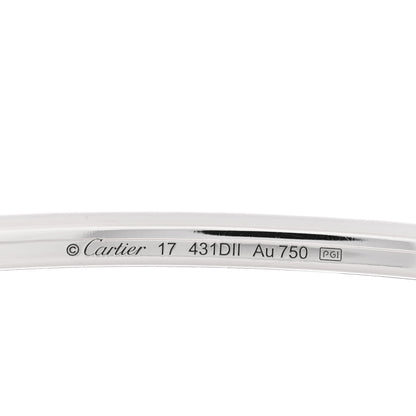 Cartier 18K White Gold Diamond Etincelle de Cartier Bangle Bracelet 17 3 of 4