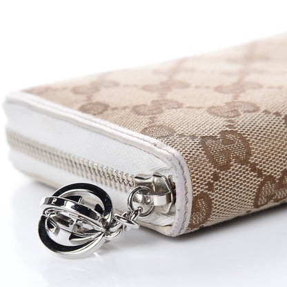 Gucci Monogram Large Twins Zip Around Wallet Beige Ebony White 25 of 27