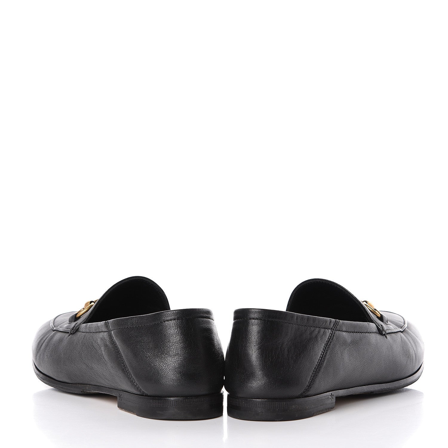Gucci Lambskin Womens Brixton Horsebit Loafers 34.5 Black 18 of 20