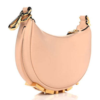 Fendi Vitello Grace Matte Nano Fendigraphy Hobo Charm Light Rose 3 of 9