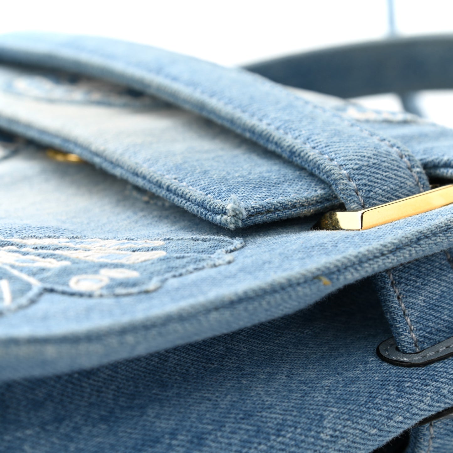 Denim Butterfly Small My Rockstud Frame Bag Light Denim