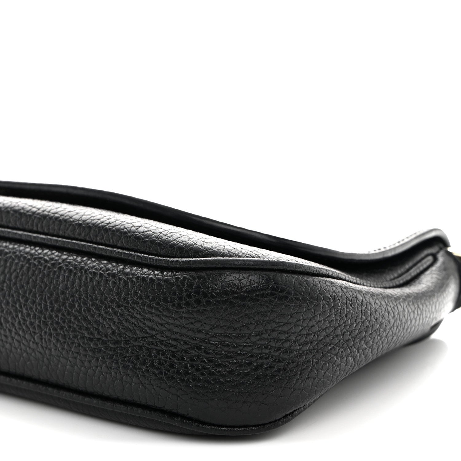 Gucci Pebbled Calfskin Medium Soho Flap Crossbody Black 10 of 12