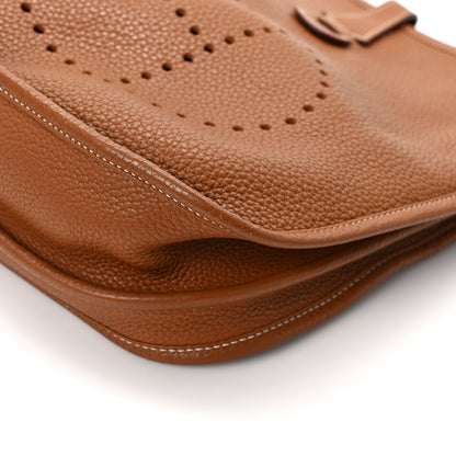 Hermes Taurillon Clemence Evelyne III PM Gold 12 of 13