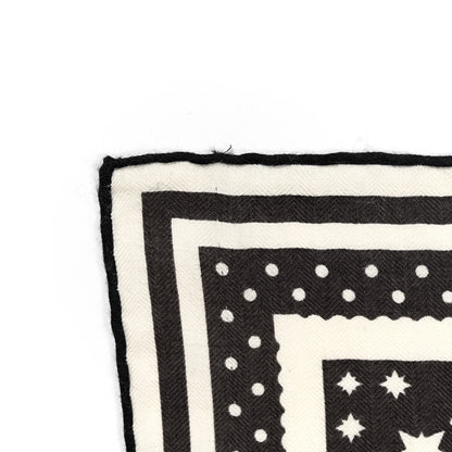 Hermes Cashmere Courvertures Et Tenues Shawl 140 Gris Taupe Black White 3 of 4