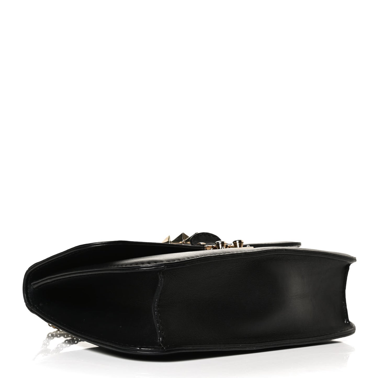 Vitello Medium Glam Lock Rockstud Flap Black
