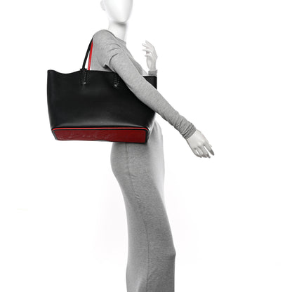Christian Louboutin Calfskin Spikes East West Cabata Tote Black 2 of 13