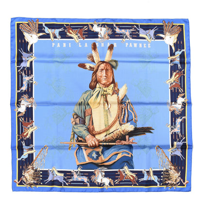 Hermes Silk Pani La Shar Pawnee Wash Scarf 90 1 of 5