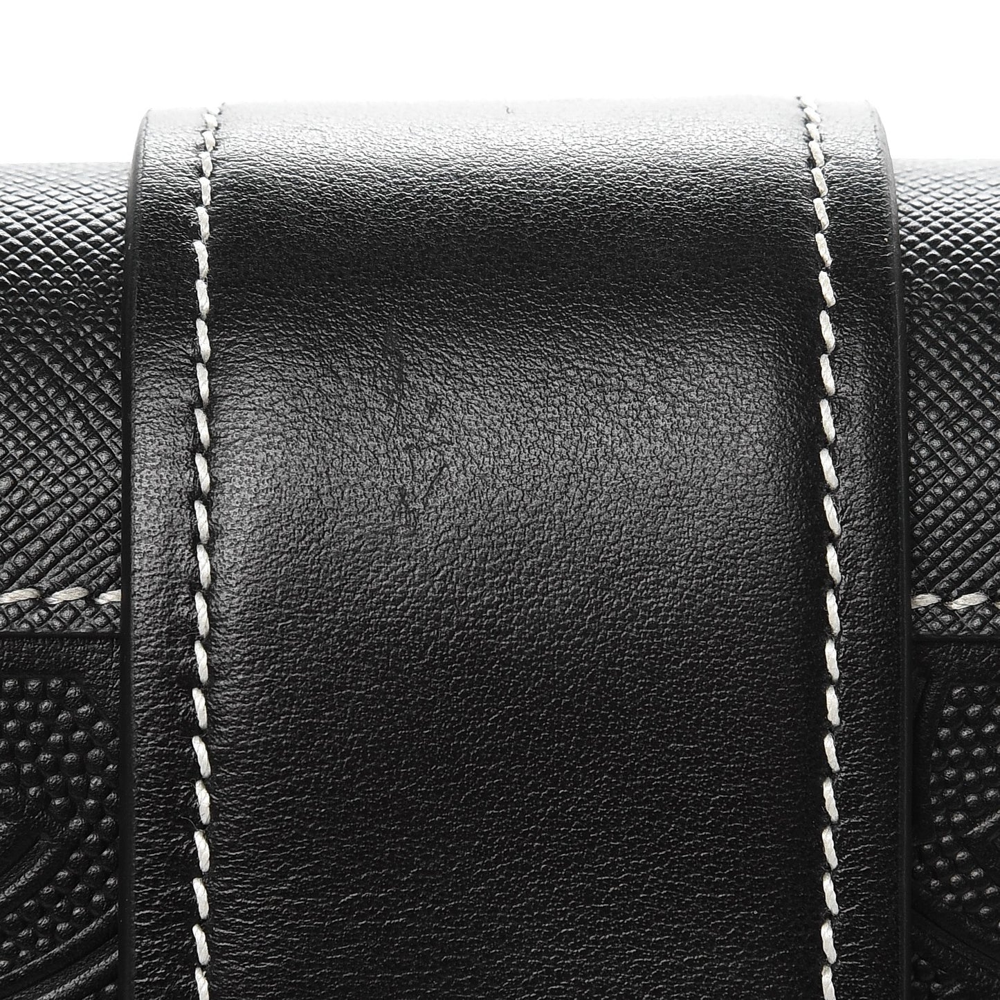 City Calf Saffiano Laser Cut Cahier Bag Black