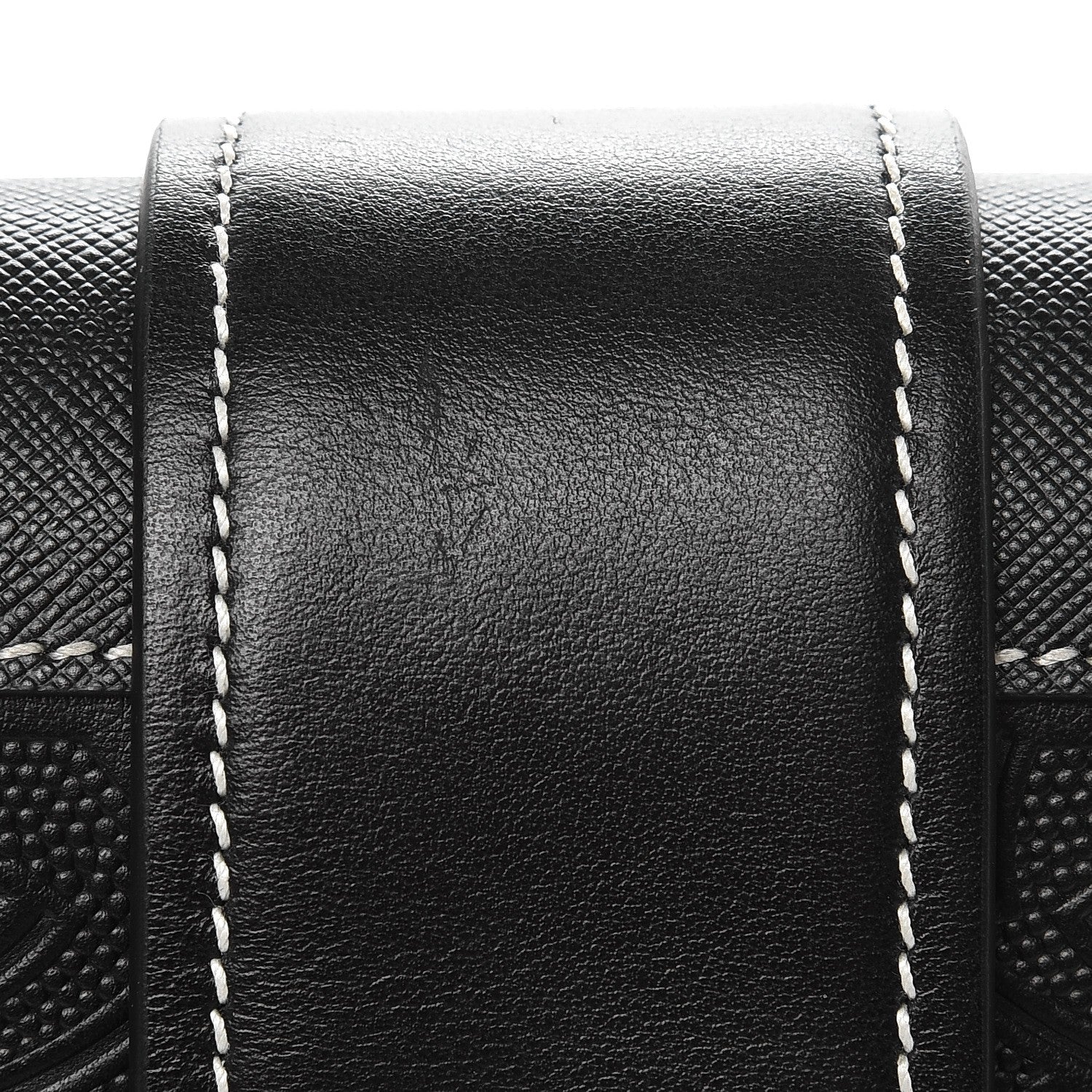 Prada City Calf Saffiano Laser Cut Cahier Bag Black 7 of 7
