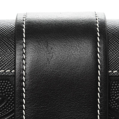 Prada City Calf Saffiano Laser Cut Cahier Bag Black 7 of 7