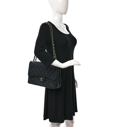Chanel Caviar Quilted Jumbo Double Flap Black 2 of 10