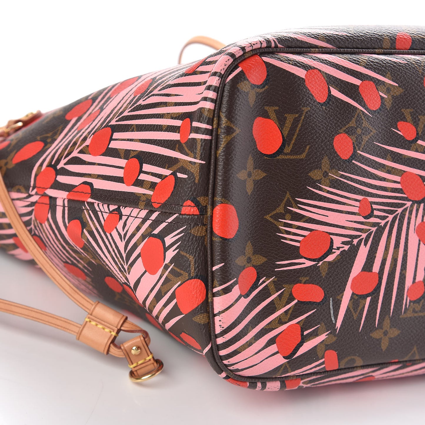 Monogram Jungle Dots Neo Neverfull MM Sugar Pink Poppy