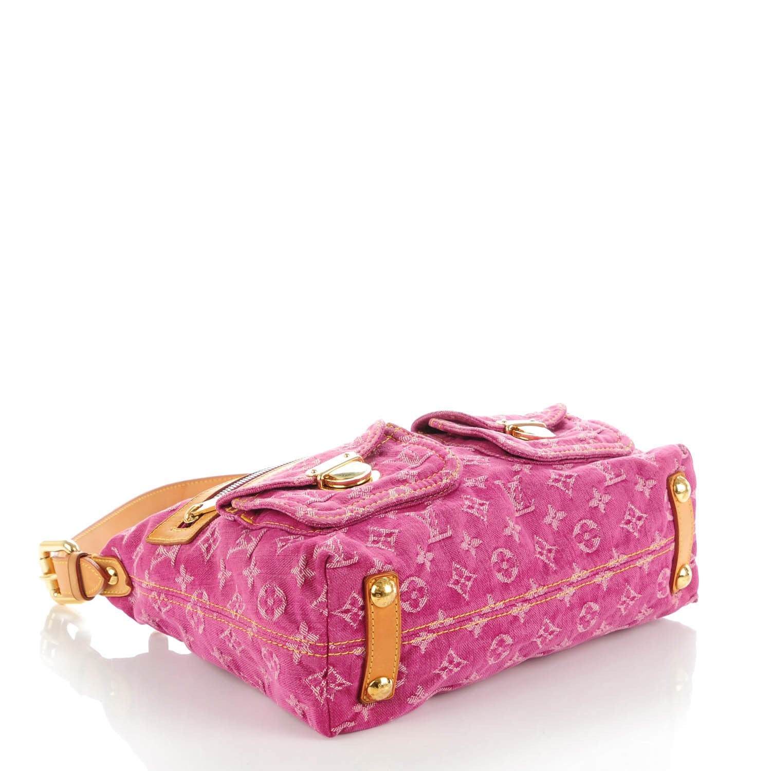 Louis Vuitton Denim Baggy PM Fuchsia 4 of 6