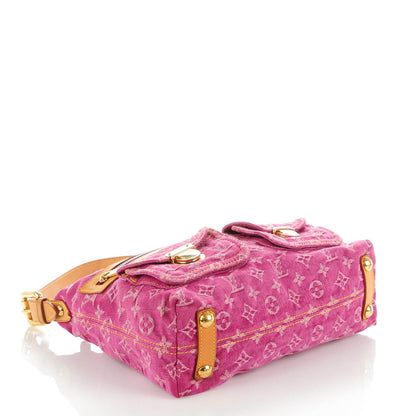 Louis Vuitton Denim Baggy PM Fuchsia 4 of 6