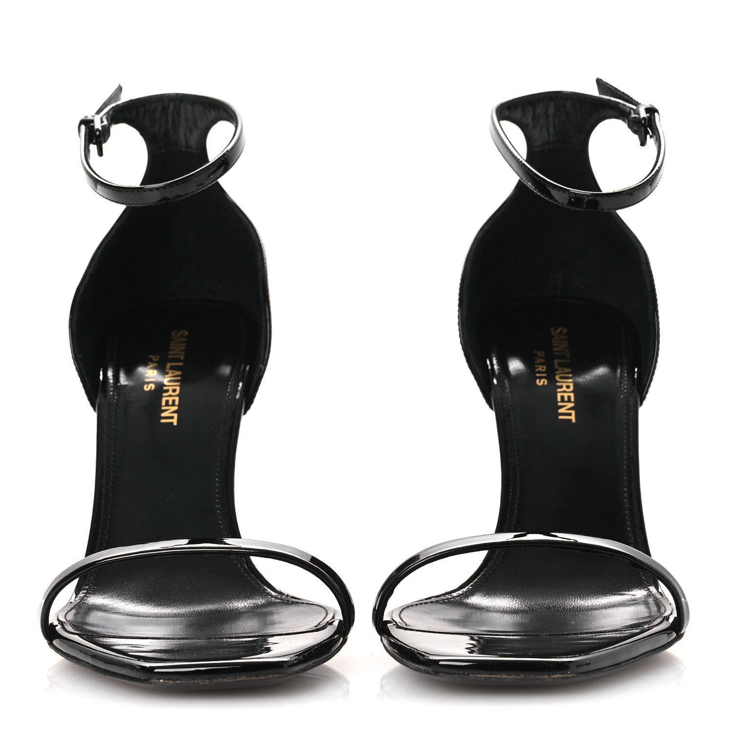 Saint Laurent Vernice Chiffon Opyum 85 Sandals 38.5 Black 3 of 13