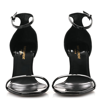 Saint Laurent Vernice Chiffon Opyum 85 Sandals 38.5 Black 3 of 13