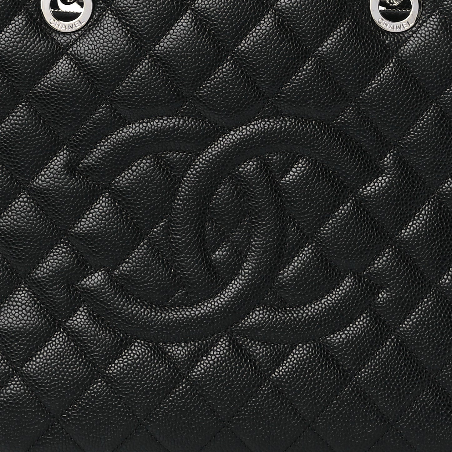 Caviar Quilted Grand Shopping Tote GST Black