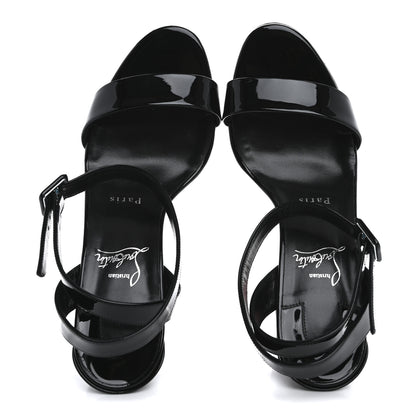 Christian Louboutin Patent Miss Sabina 85 Sandals 38 Black 2 of 9