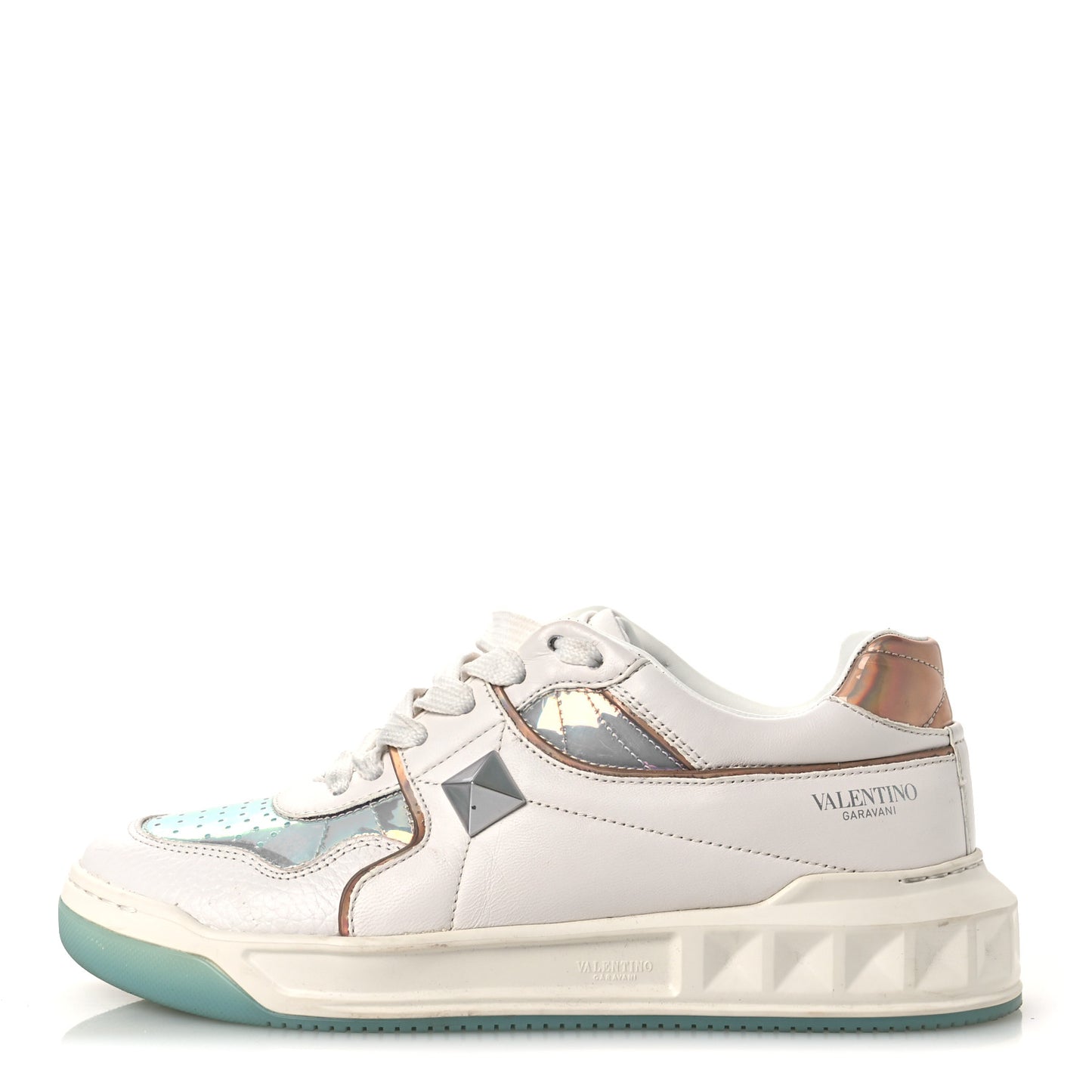 Nappa Metallic One Stud Low Top Sneakers 37 White