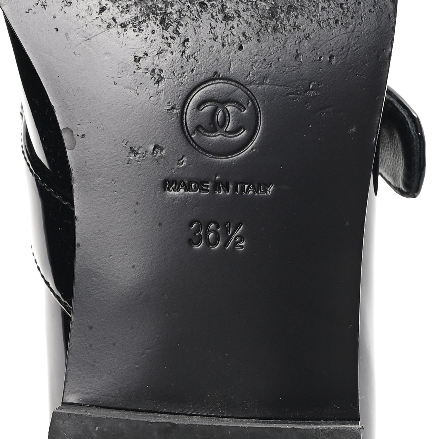 Chanel Patent Calfskin Mary Janes Flats 36.5 Black 7 of 10