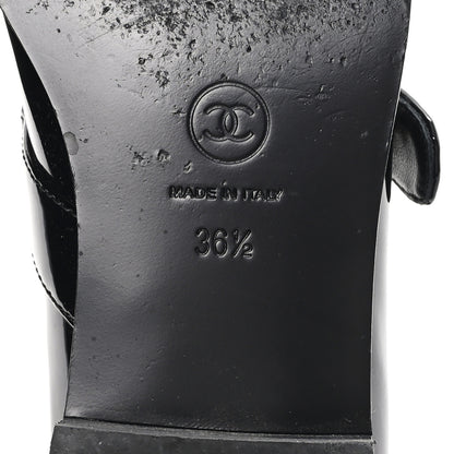 Chanel Patent Calfskin Mary Janes Flats 36.5 Black 7 of 10