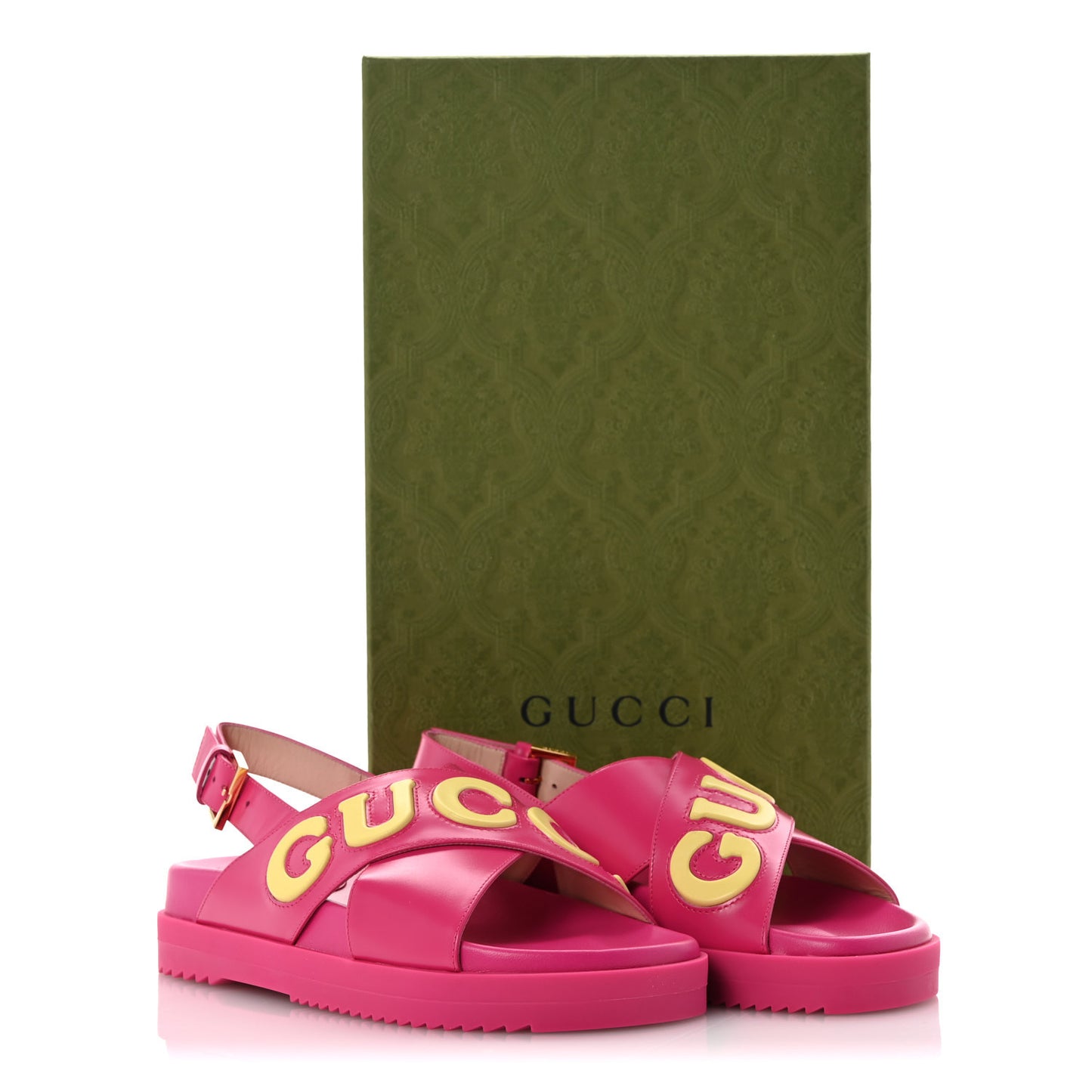 Calfskin Elizabeth Nappa Charlotte Logo Slingback Sandals 36 Fancy Fuchsia
