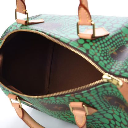 Louis Vuitton Monogram Kusama Town Speedy 30 Green 5 of 7