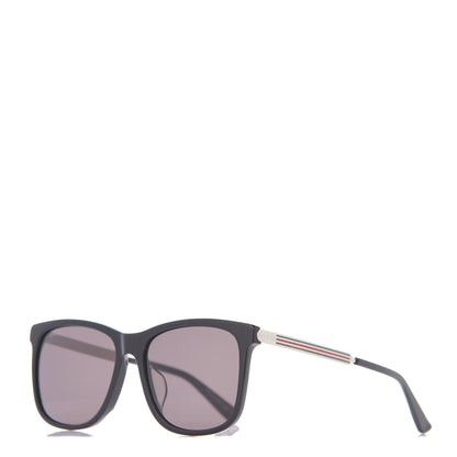 Gucci Acetate Square Frame Web Sunglasses GG0078SK Black 1 of 9