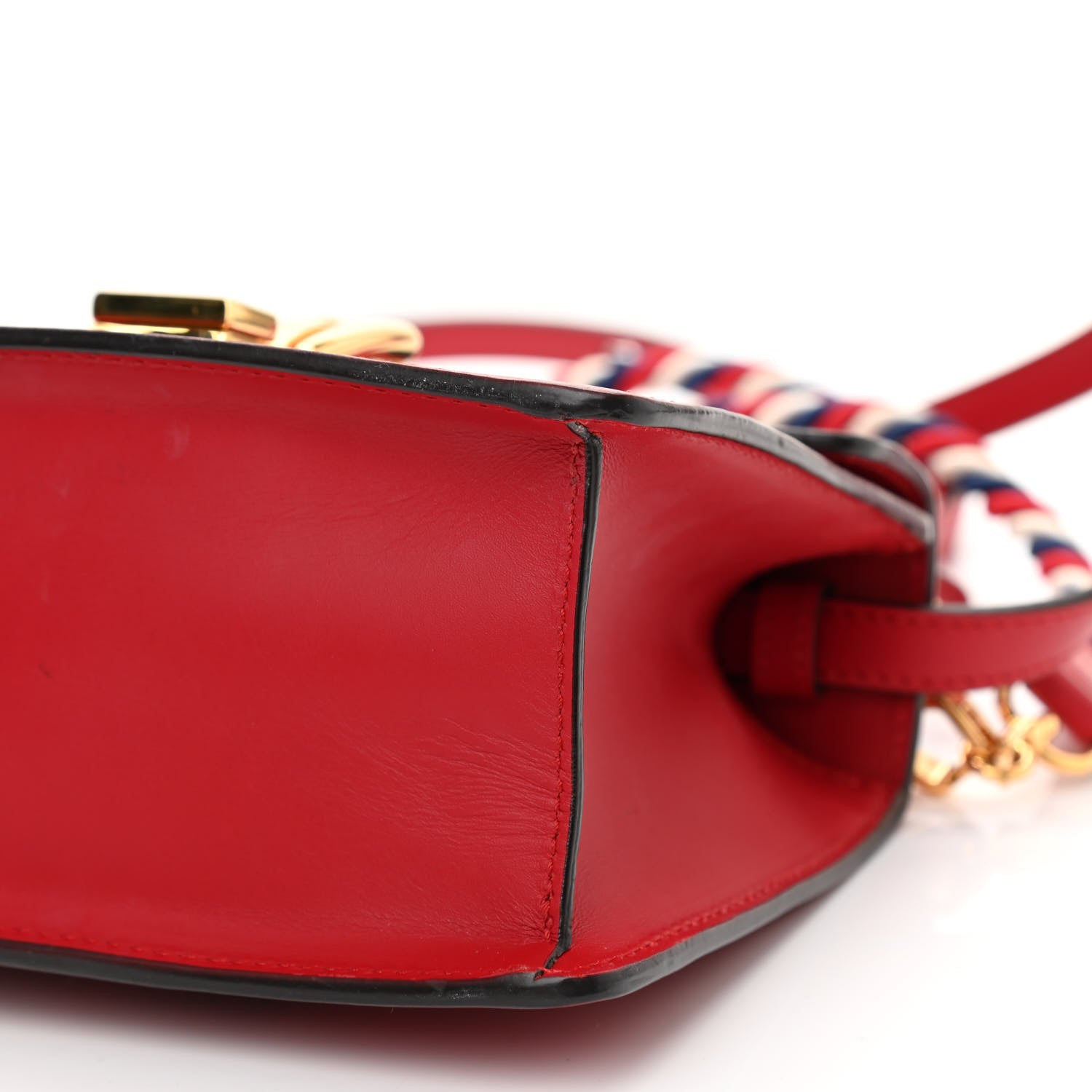 Gucci Calfskin Mini Sylvie Top Handle Bag Hibiscus Red 5 of 12