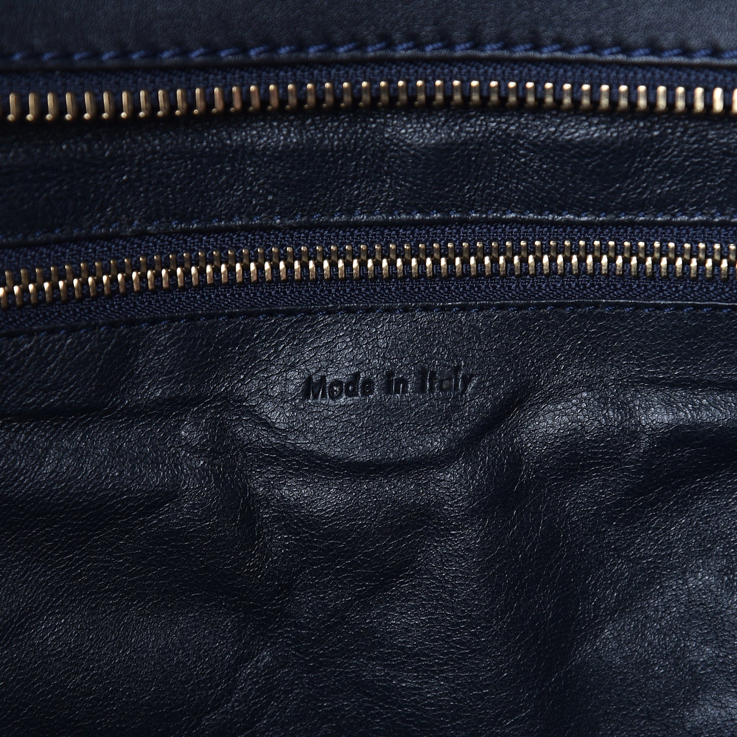 Smooth Calfskin Suede Mini Bi-Color Luggage Navy Dune